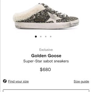 Golden goose superstar sabot glitter sneaker